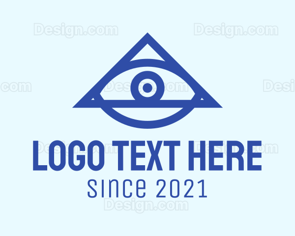 Blue Triangular Eye Logo