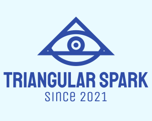 Blue Triangular Eye logo