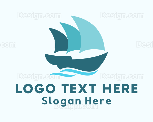 Caravel Boat Sailing Logo