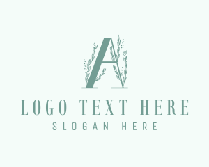 Flower Gardening Letter A logo