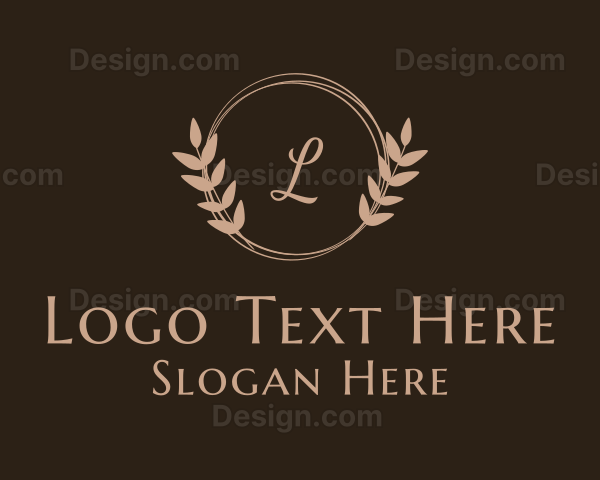 Elegant Feminine Wreath Logo