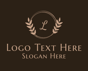 Elegant Feminine Wreath logo