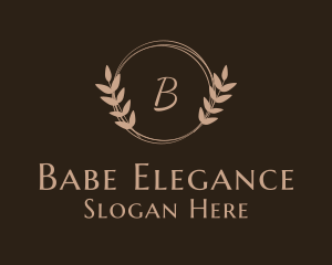 Elegant Feminine Wreath logo design