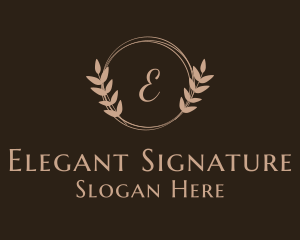 Elegant Feminine Wreath logo design