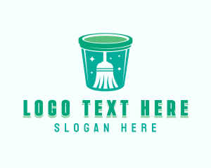 Broom Trash Can logo