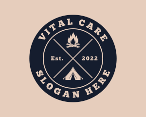 Hipster Camping Adventure logo