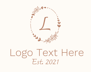 Wedding Floral Wreath logo