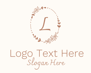 Wedding Floral Wreath Logo