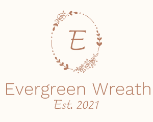 Wedding Floral Wreath logo design