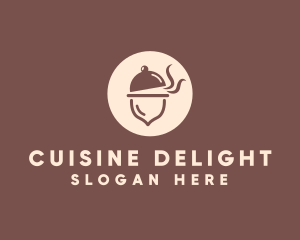 Cloche Acorn Food logo design