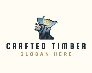 Minnesota Timber Wolf logo design