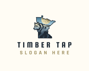 Minnesota Timber Wolf logo design