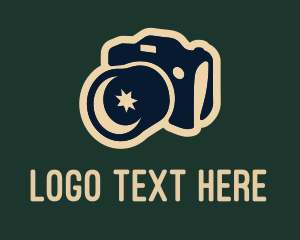 Photojournalist - Night Camera Stargazing Camp logo design