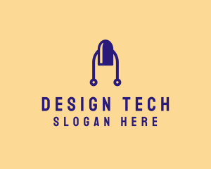 Modern Tech Nail logo design