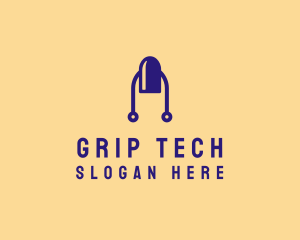 Modern Tech Nail logo design