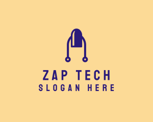 Modern Tech Nail logo design