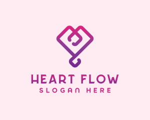 Gradient Valentine Heart logo