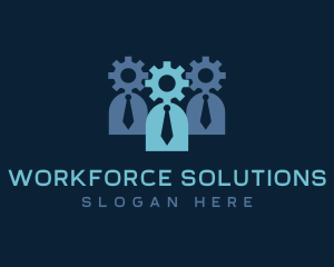 Employee Worker Recruitment logo design