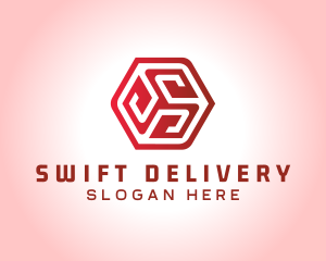 Delivery Cube Courier  logo design