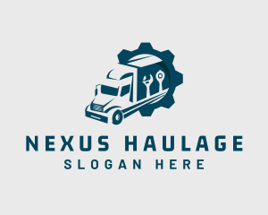 Trucking Auto Mechanic logo design