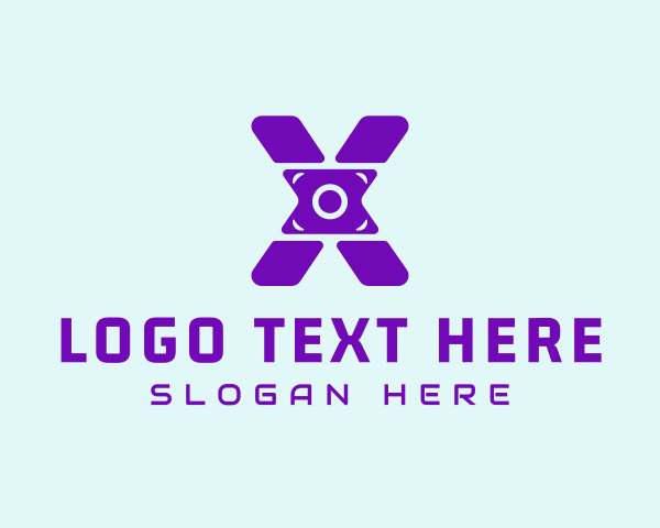 Cyber Camera Letter X logo