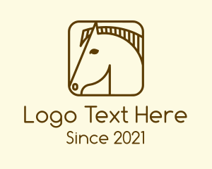 Minimalist Horse App logo design