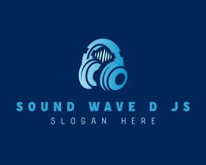 Sound Music DJ Headset logo design