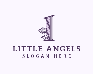 Violet Flower Letter L logo design