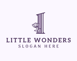 Violet Flower Letter L logo design