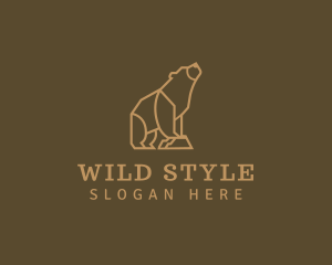 Wild Brown Bear  logo design