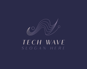 Gradient Waves Agency logo design