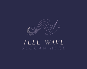 Gradient Waves Agency logo design