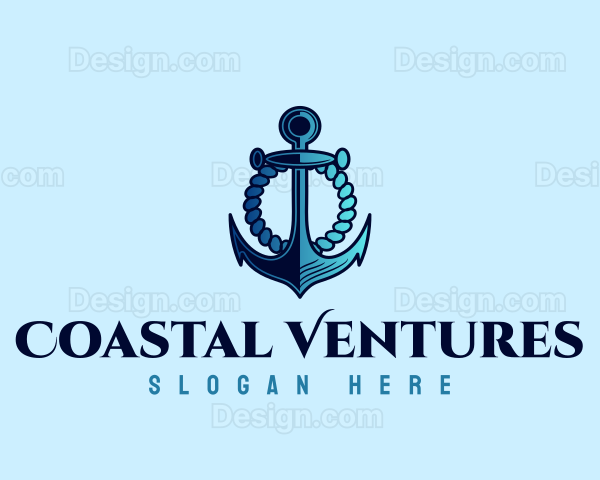 Rope Nautical Anchor Logo