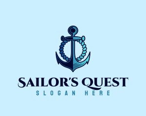 Rope Nautical Anchor logo design