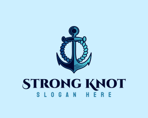 Rope Nautical Anchor logo design