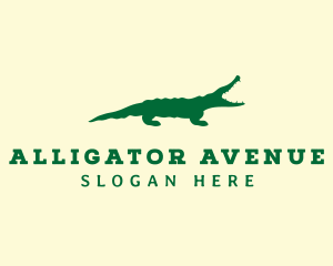 Wild Alligator Reptile logo design