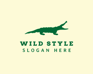 Wild Alligator Reptile logo design