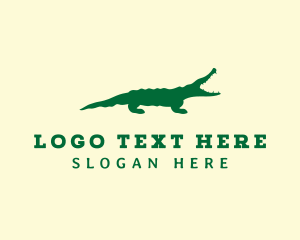 Raptor - Wild Alligator Reptile logo design
