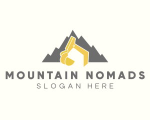 Excavator Mountain Machinery logo design