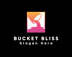 Gradient Paint Bucket logo design