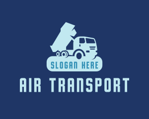 Shipping Truck Transportation logo design