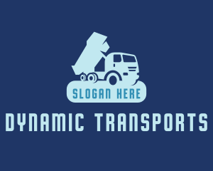 Shipping Truck Transportation logo design