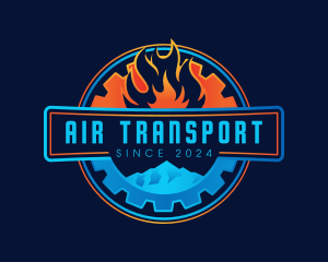 Fire Gear Ice Hvac logo design