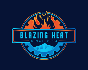 Fire Gear Ice Hvac logo design