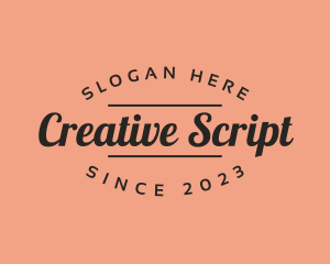 Casual Script Business logo design