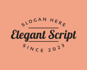 Casual Script Business logo design