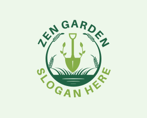 Gardener Plant Shovel logo design