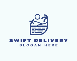 Plane Logistics Delivery logo design