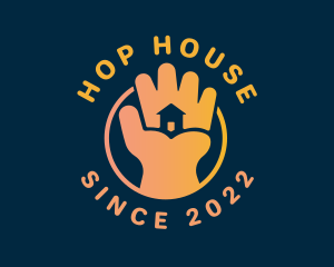 Real Estate House Hand logo design