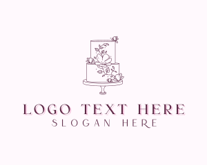 Floral Wedding Cake logo